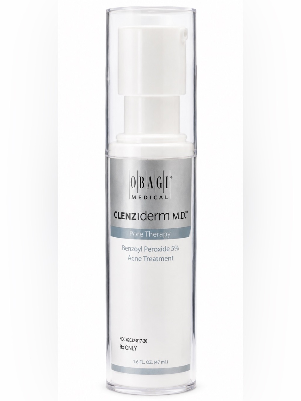 Obagi Clenziderm M.D. Acne Pore Therapy Pump – White & Silver